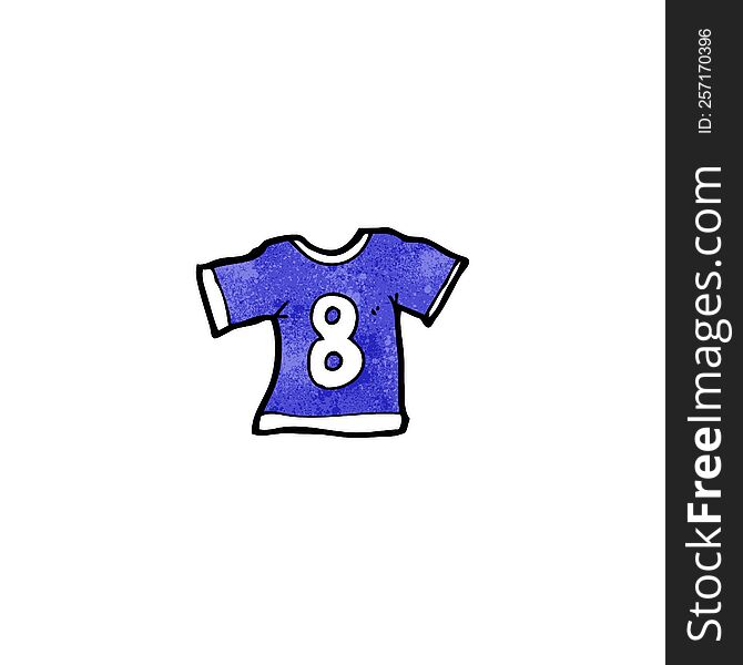 cartoon sports shirt with number eight