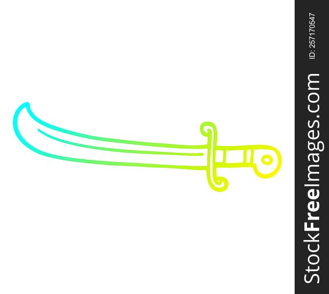 cold gradient line drawing cartoon lime fruit