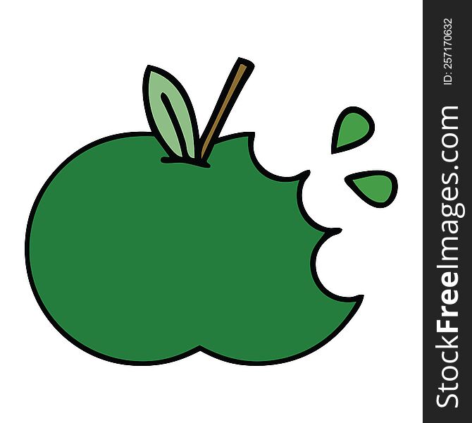 cute cartoon of a juicy apple. cute cartoon of a juicy apple