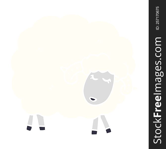 cartoon doodle sheep with horns