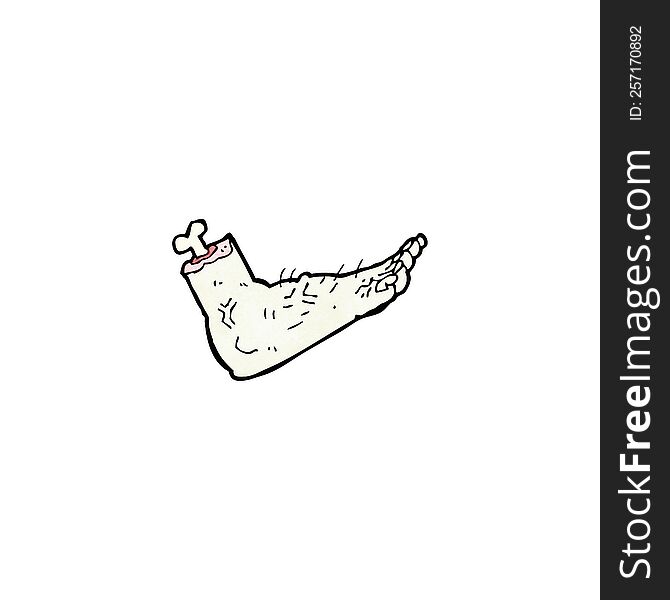 Cartoon Gross Severed Foot