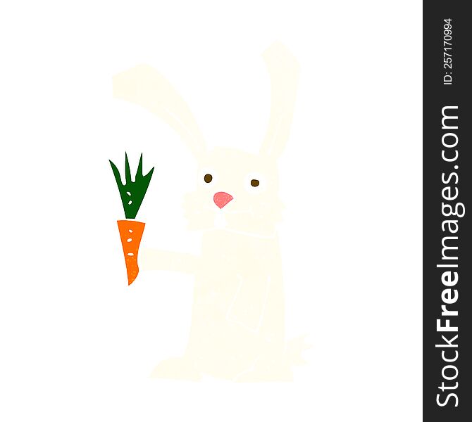 Cartoon Rabbit With Carrot