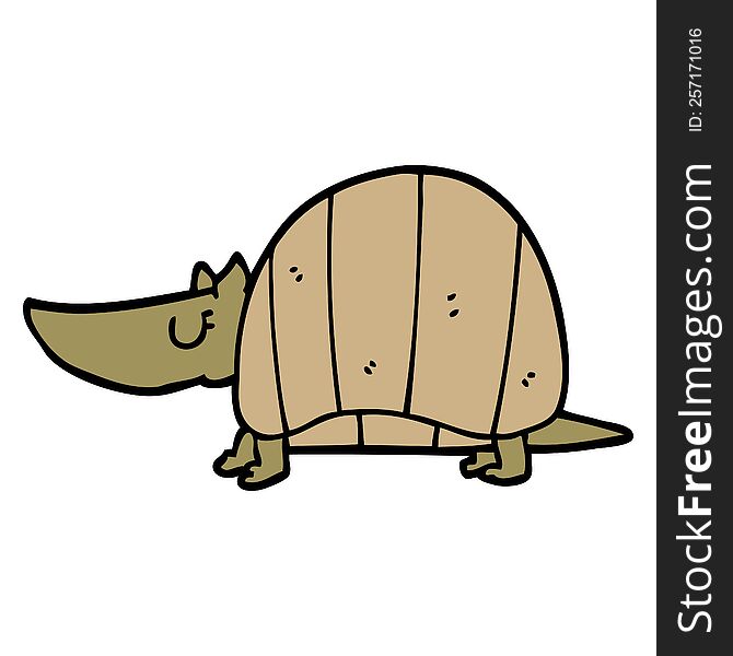 cartoon doodle armadillo