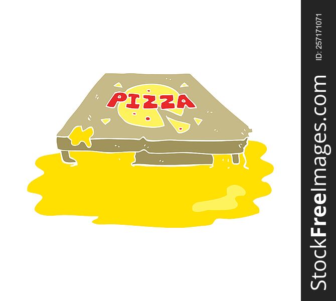 flat color illustration of pizza. flat color illustration of pizza