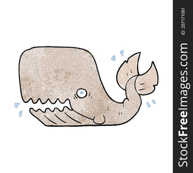 Textured Cartoon Angry Whale