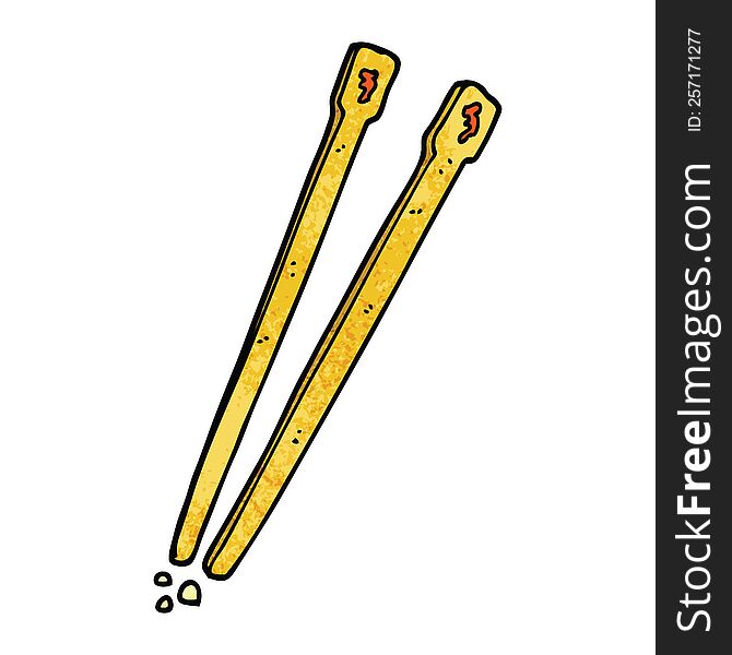 cartoon doodle chop sticks