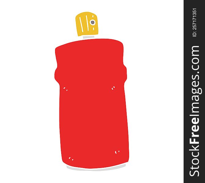 flat color style cartoon spray can