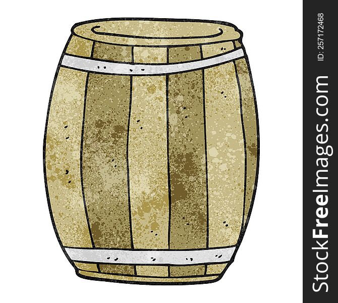 freehand textured cartoon barrel
