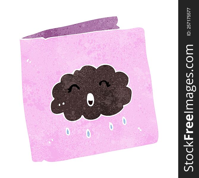 cartoon card with cloud pattern
