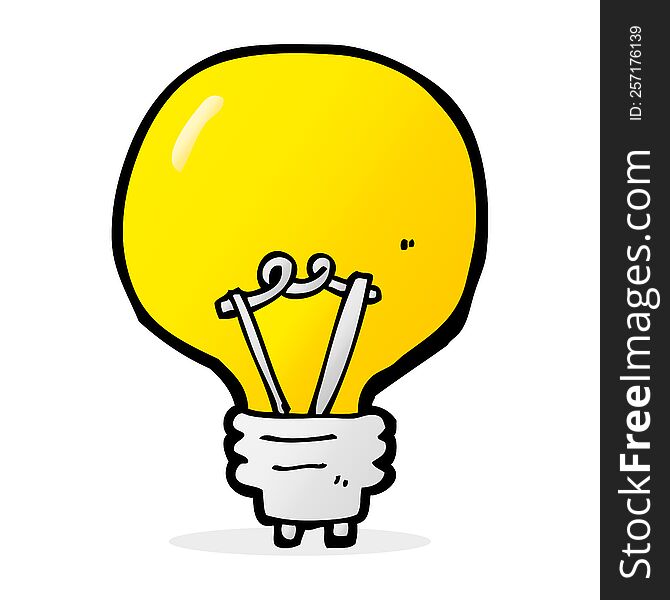 cartoon light bulb