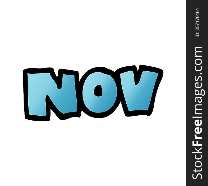 cartoon doodle month of november