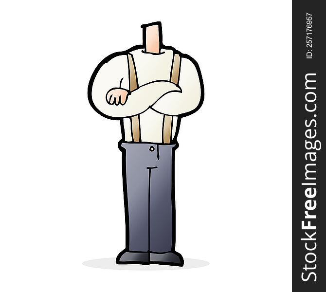 Cartoon Body With Folded Arms (mix And Match Cartoons Or Add Own Photos