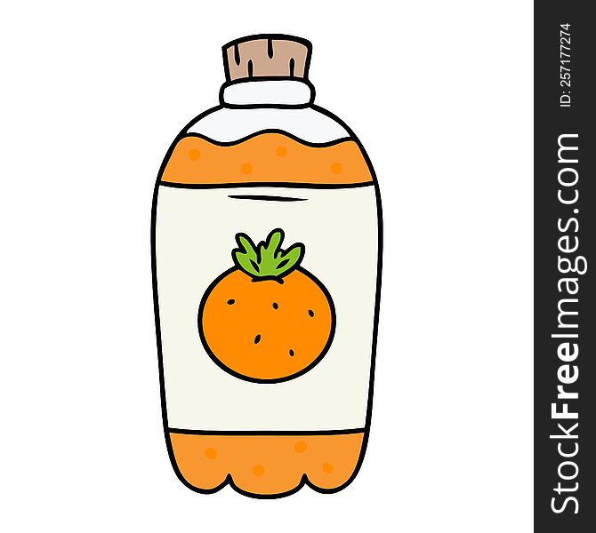 Cartoon Doodle Of Orange Pop