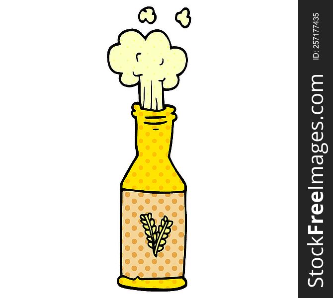 cartoon doodle bottle of beer