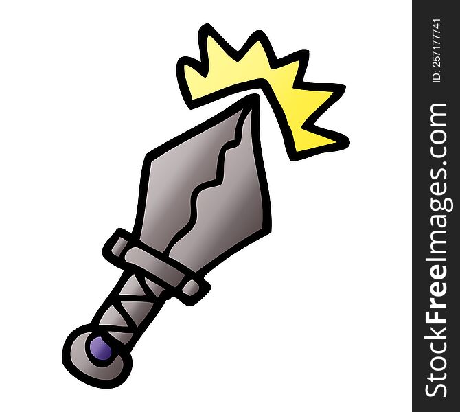 cartoon doodle sharp dagger