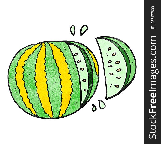Textured Cartoon Watermelon