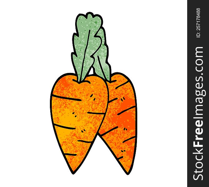 Cartoon Doodle Carrots