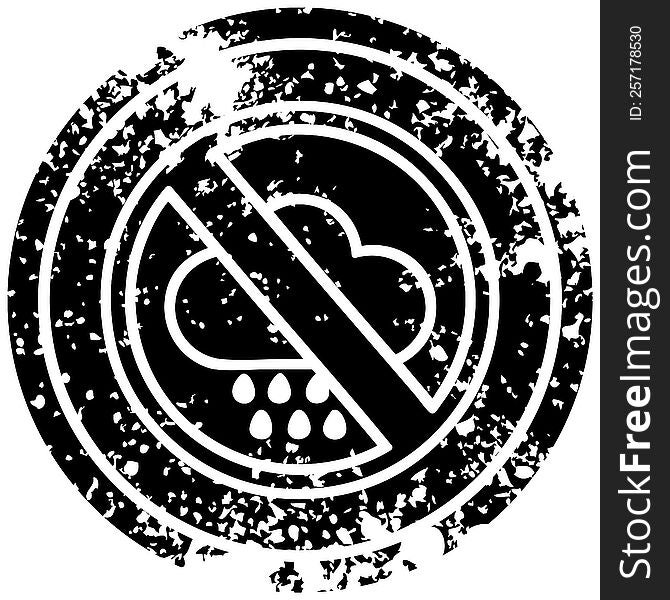 no bad weather distressed icon symbol