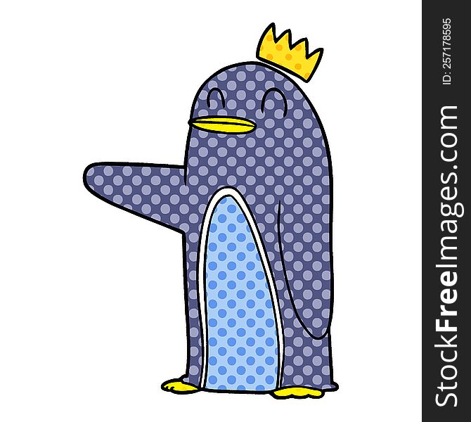 cartoon emperor penguin. cartoon emperor penguin