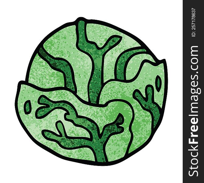 cartoon doodle cabbage