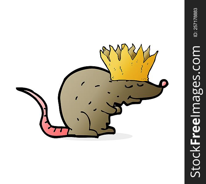 cartoon rat wearing a crown. cartoon rat wearing a crown