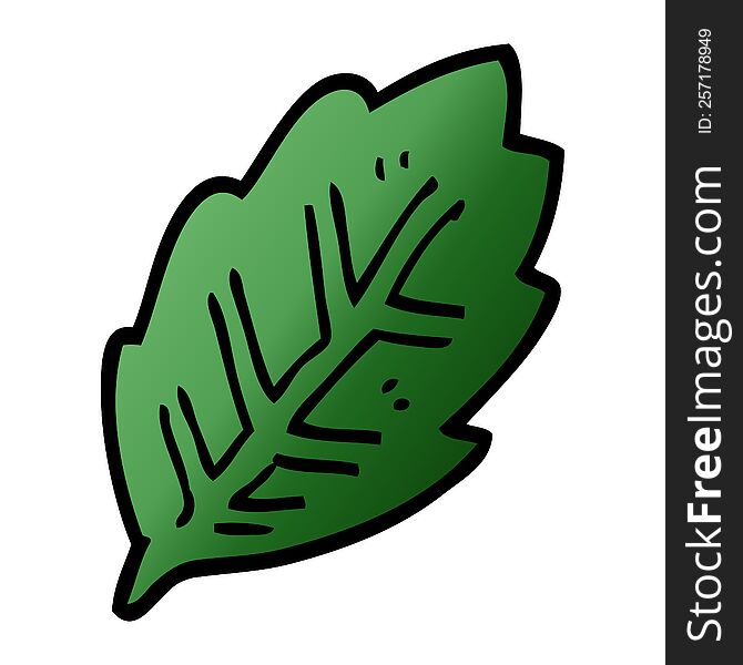 cartoon doodle tree leaf