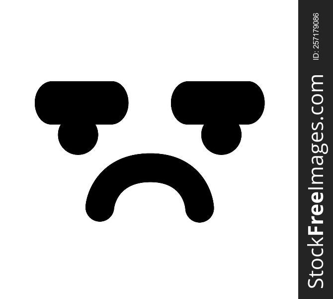 displeased face icon