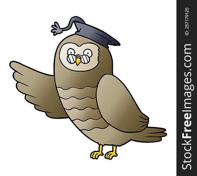 cartoon owl graduate. cartoon owl graduate