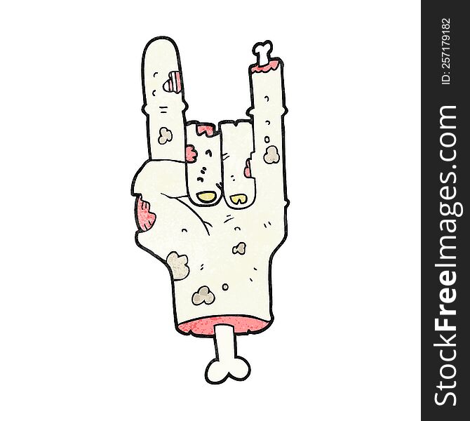 freehand textured cartoon zombie hand