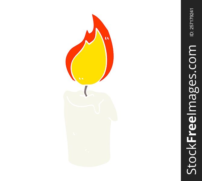 Flat Color Style Cartoon Candle
