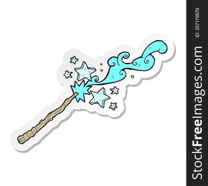 sticker of a magic wand casting spell