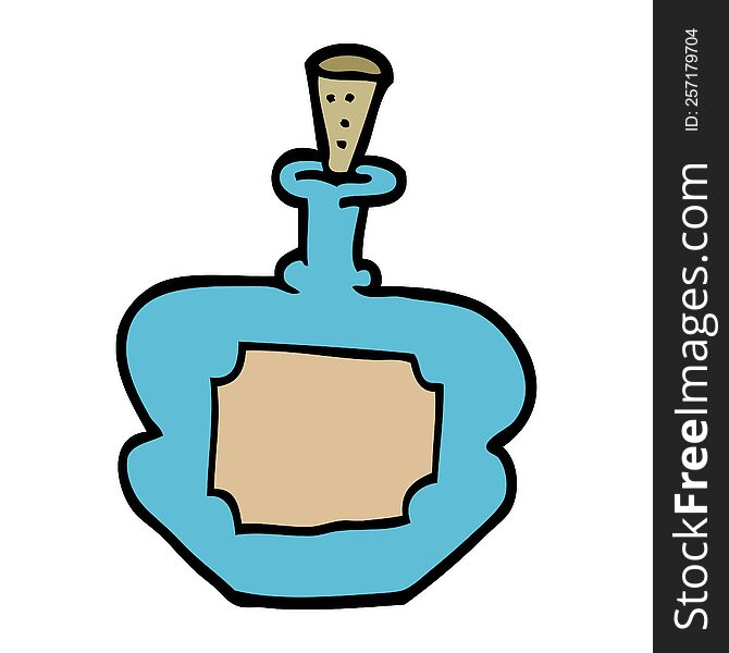 cartoon doodle perfume bottle