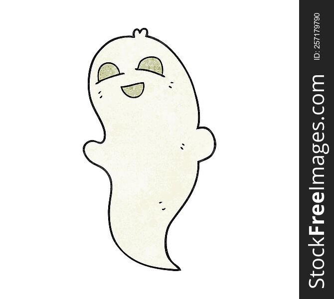 Textured Cartoon Halloween Ghost