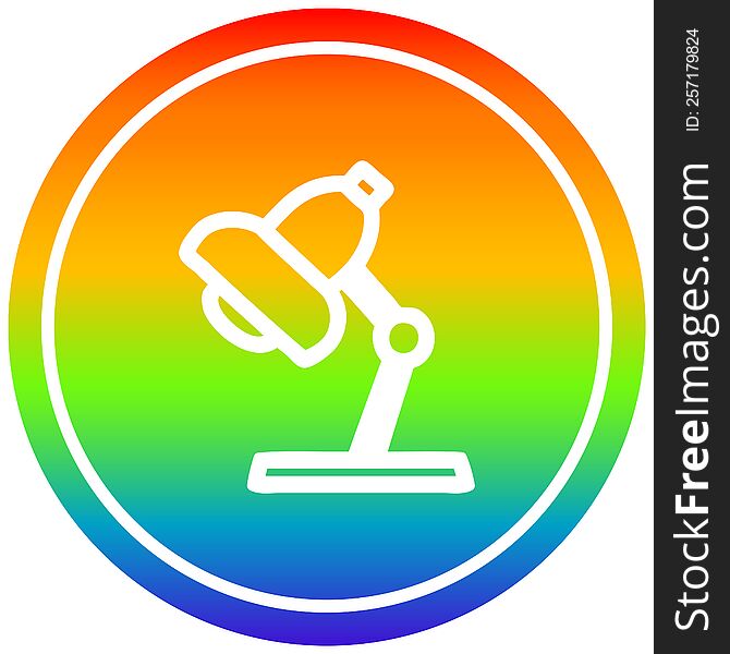 work lamp circular icon with rainbow gradient finish. work lamp circular icon with rainbow gradient finish
