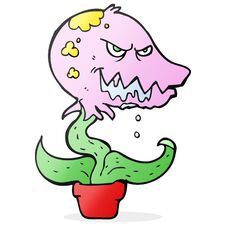 Cartoon Monster Plant Royalty Free Stock Photos