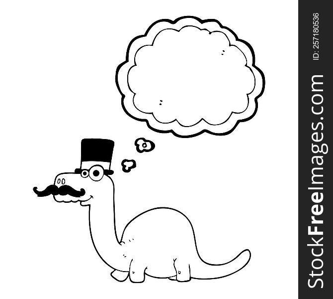 Thought Bubble Cartoon Posh Dinosaur