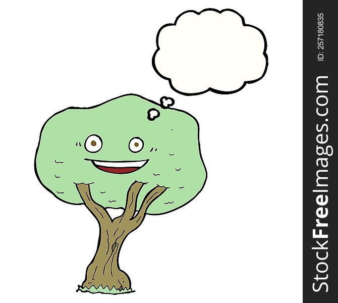 Cartoon Tree With Thought Bubble