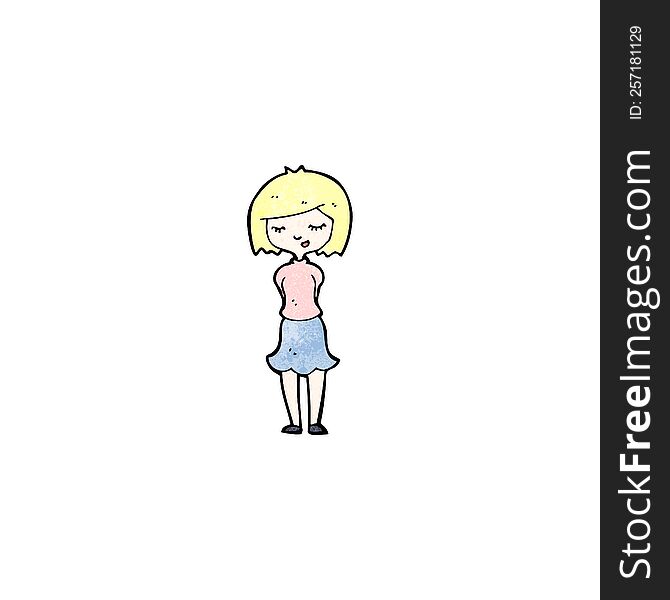 Cartoon Pretty Blond Girl