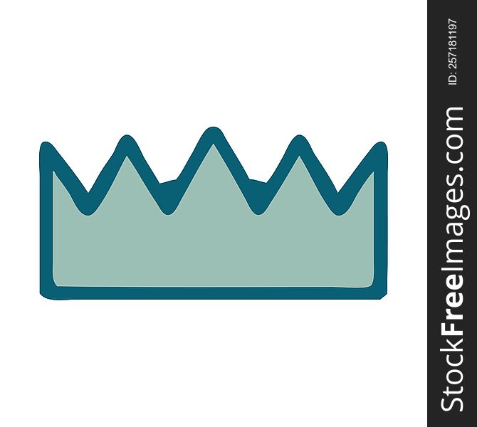 iconic tattoo style image of a crown. iconic tattoo style image of a crown