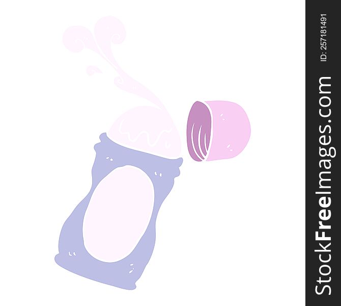 flat color illustration of roll on deodorant. flat color illustration of roll on deodorant