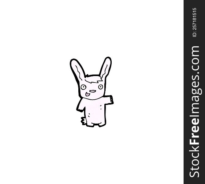 cartoon pink rabbit