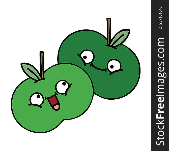Cute Cartoon Apples