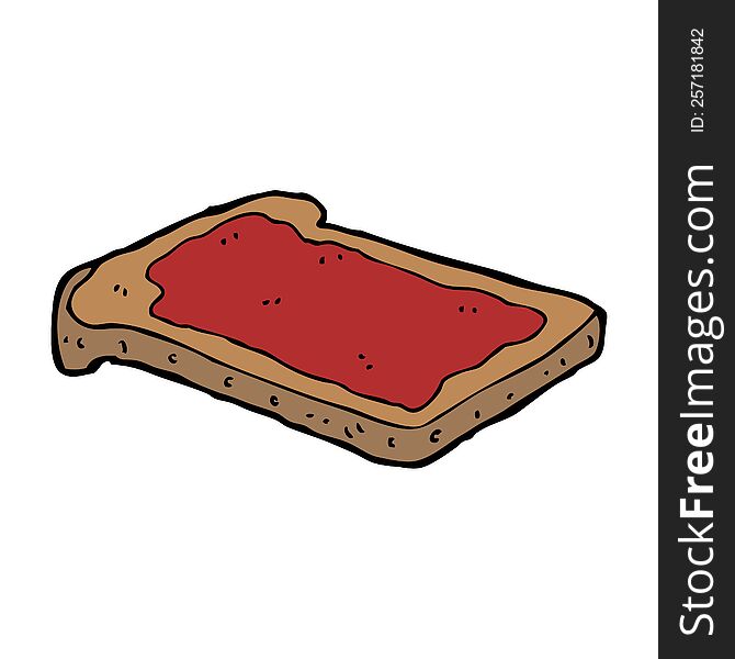 Cartoon Jam On Toast