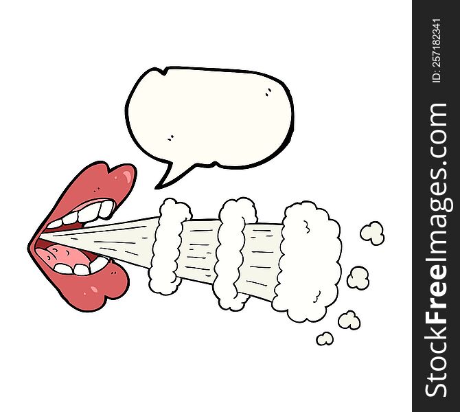 freehand drawn speech bubble cartoon mouth breathing. freehand drawn speech bubble cartoon mouth breathing