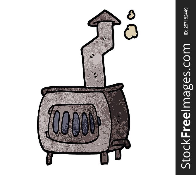 cartoon doodle old wood burner