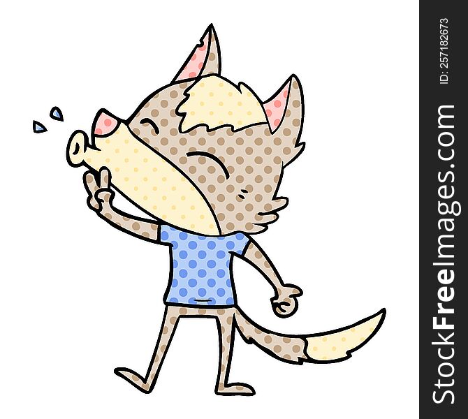 howling cartoon wolf wearing clothes. howling cartoon wolf wearing clothes