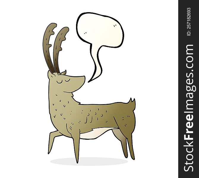 Speech Bubble Cartoon Manly Stag