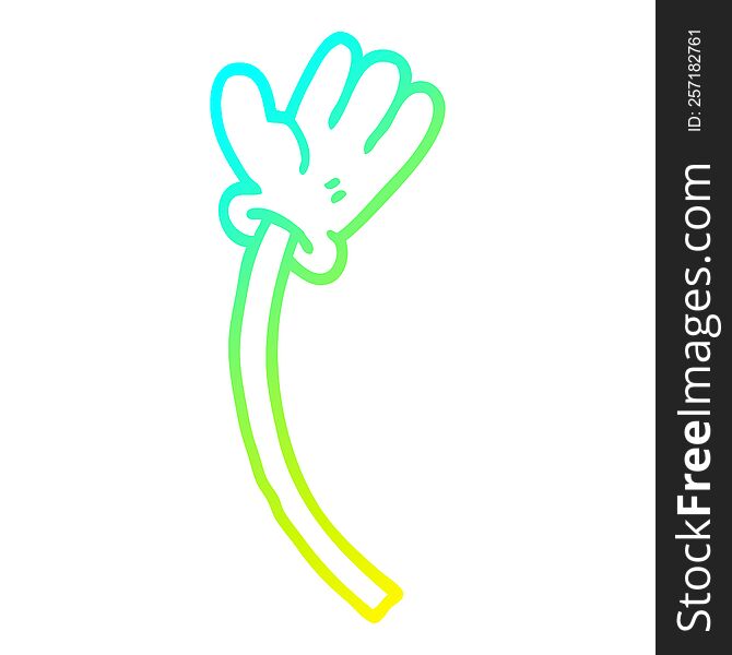 Cold Gradient Line Drawing Cartoon Hand Gestures