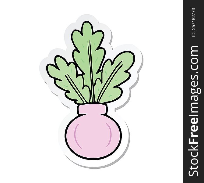 sticker of a plant in vase