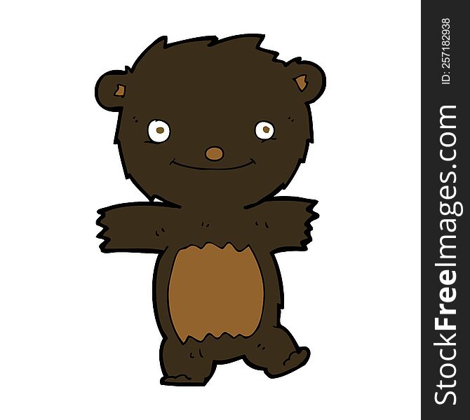 cartoon black bear cub